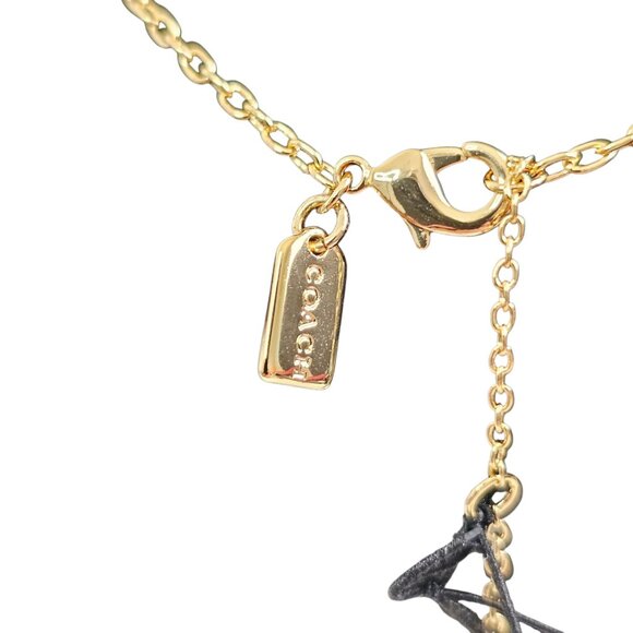 Coach‎ Stitched Link Pendant Necklace NWOT - Picture 8 of 9